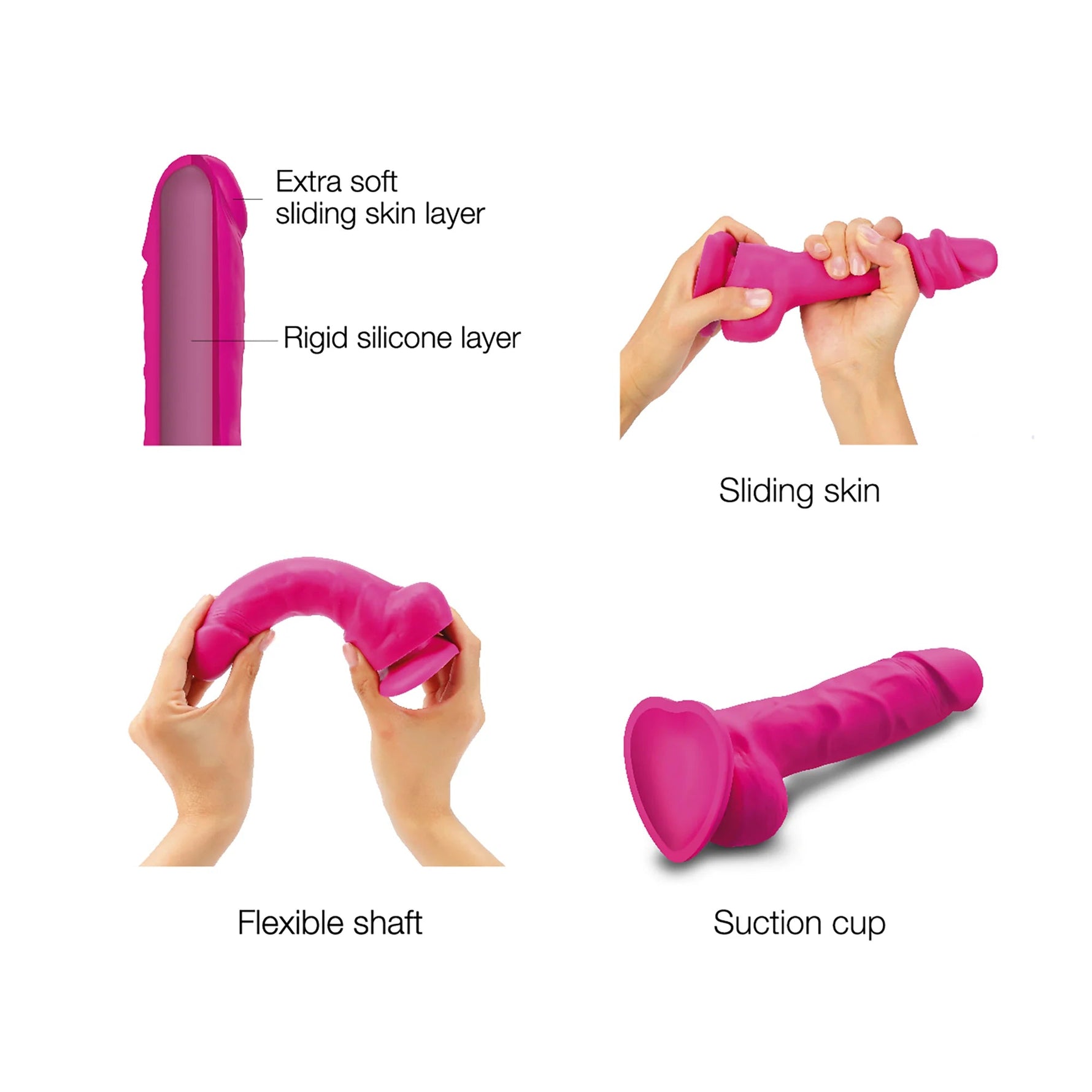 Strap-On-Me Dual Density Sliding Skin Realistic Dildo