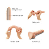 Strap-On-Me Realistic Sliding Skin Dual-Density Silicone Dildo - M