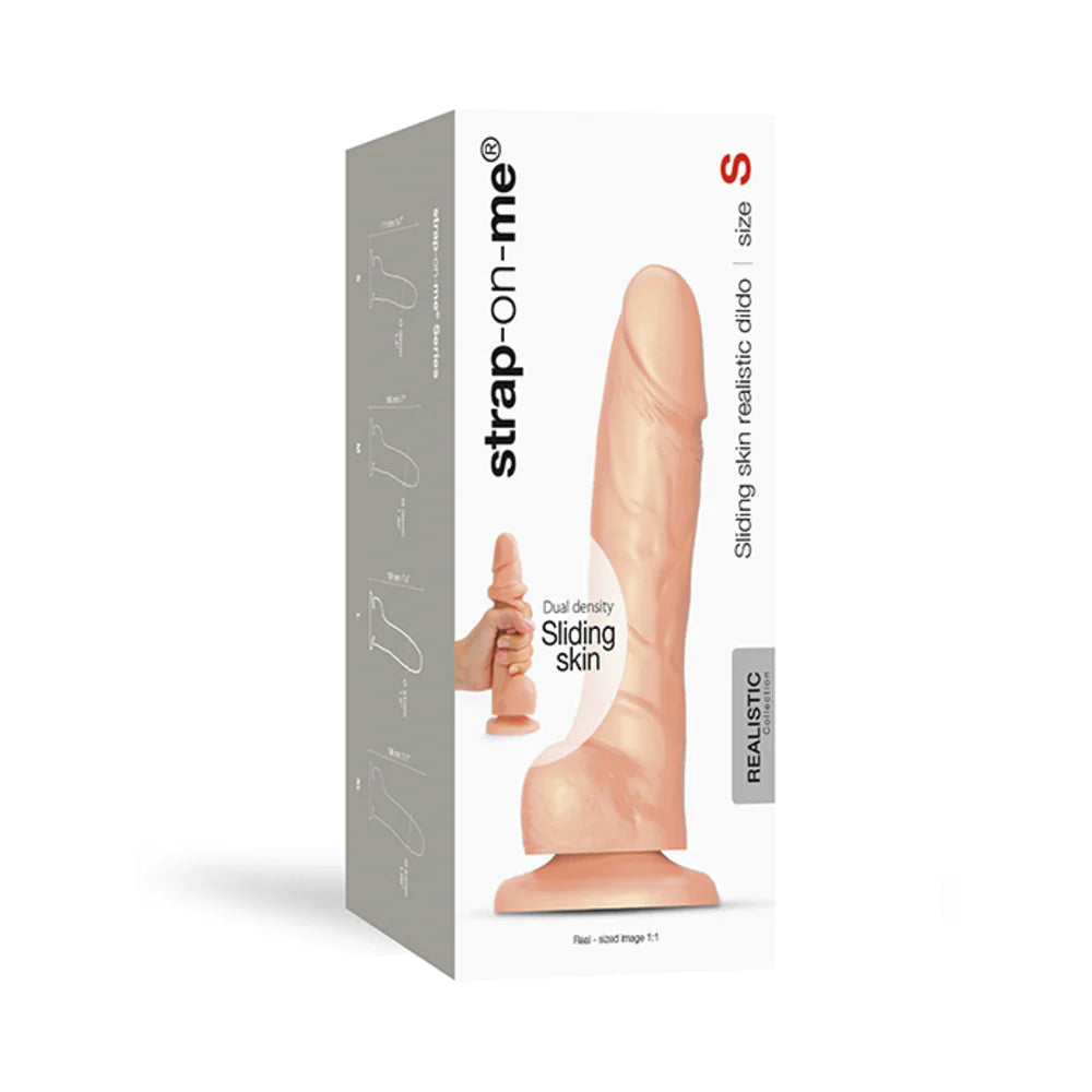 Strap-On-Me Realistic Sliding Skin Dual-Density Silicone Dildo - S