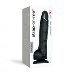 Strap-On-Me Realistic Soft Realistic Black Dildo - XL