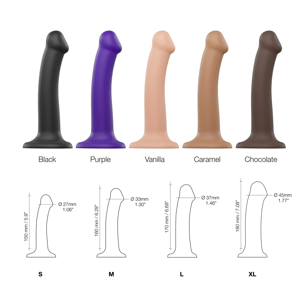 Strap-On-Me Silicone Bendable Dildo