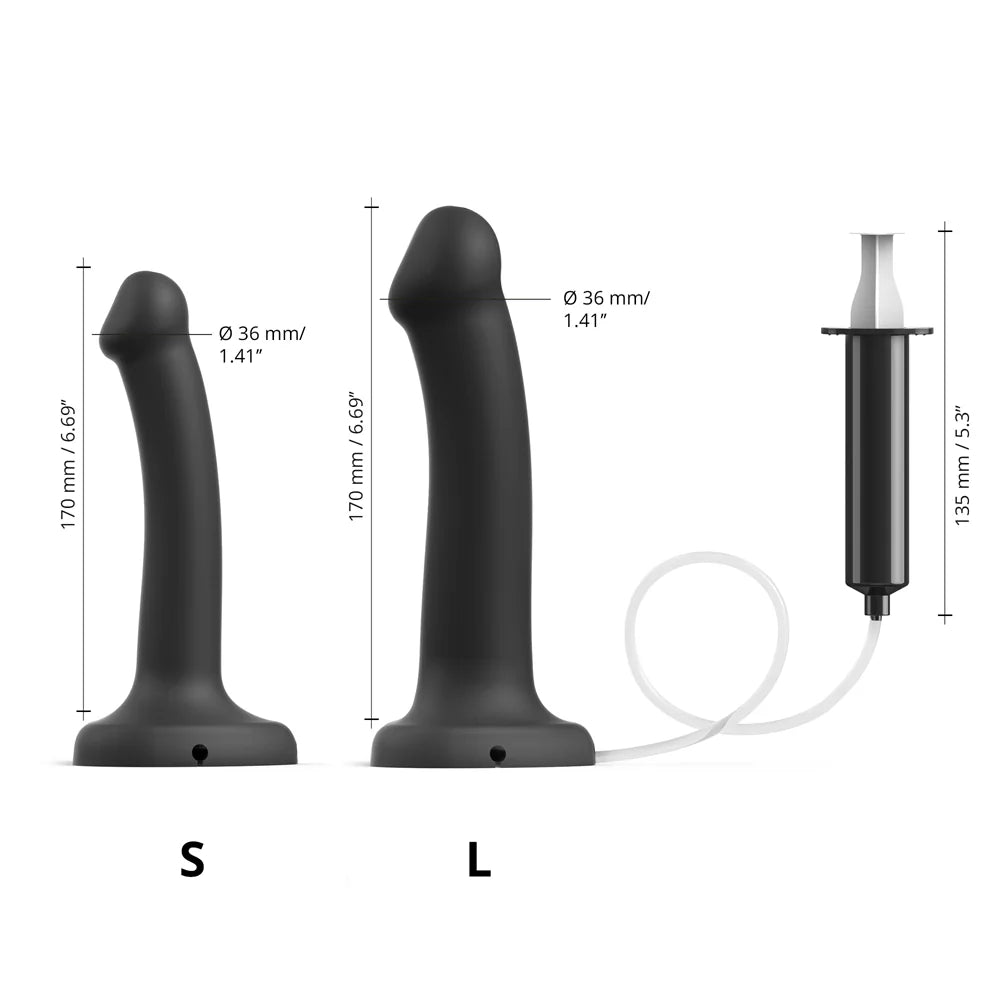 Strap-On-Me Small Squirting Dildo Cum - Black - HotCherry Strap-On-Me Small Squirting Dildo Cum - Black - HotCherry