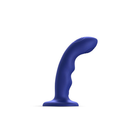 Strap-On-Me Tapping Vibrating Dildo Wave - Blue