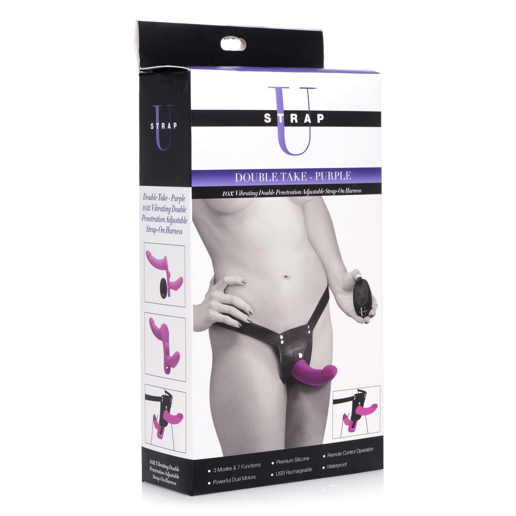 Strap U Double Take Vibrating Strap On Double Penetration Harness