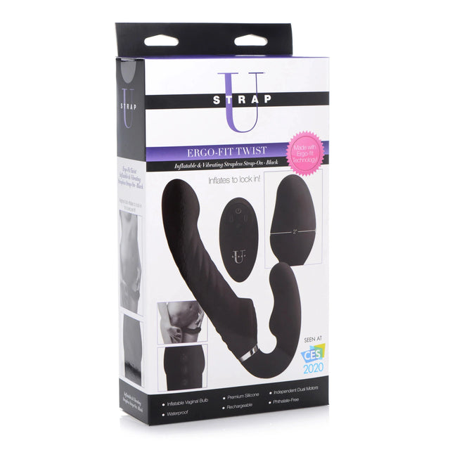 Strap U Ergo-Fit Twist Vibrating Strapless Strap On