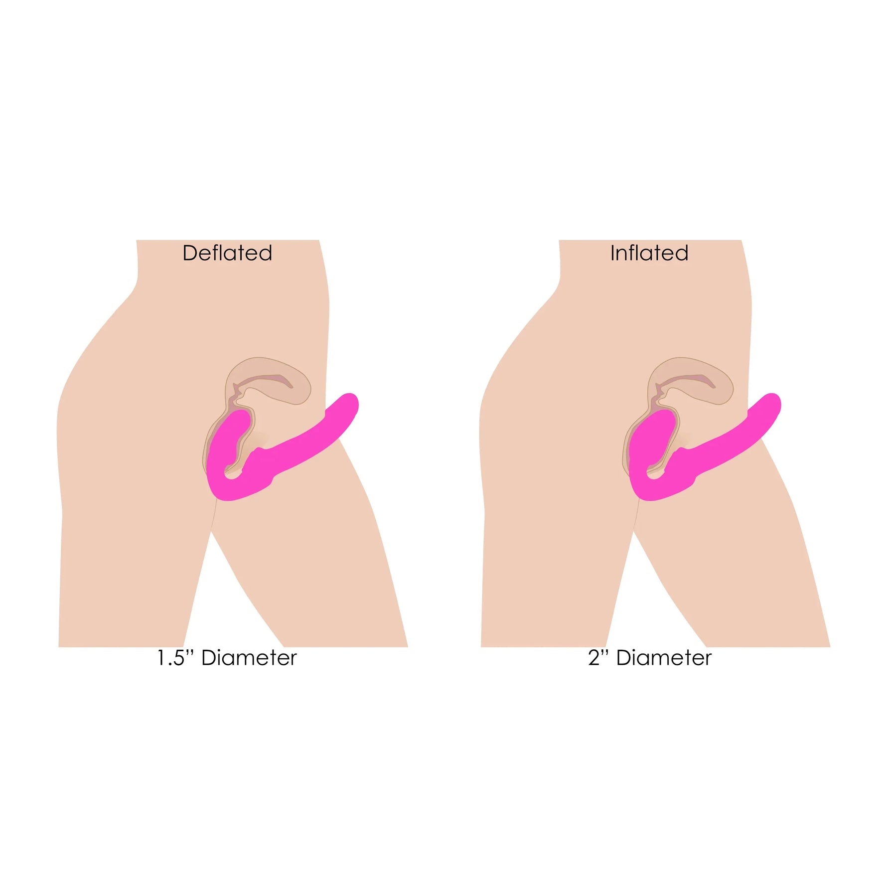 Strap U Evoke Vibrating Inflatable Strapless Strap-On - Pink