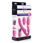 Strap U Evoke Vibrating Inflatable Strapless Strap-On - Pink