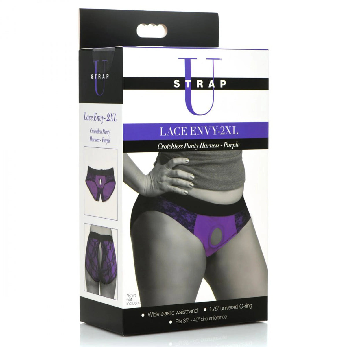 Strap U Lace Envy Crotchless Panty Harness - 2XL