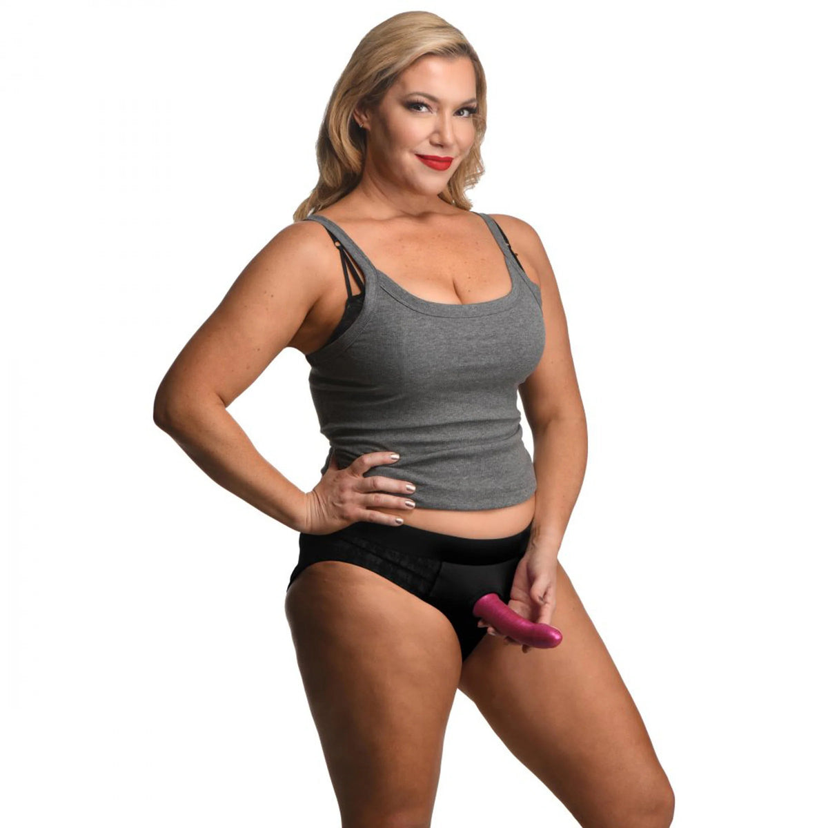 Strap U Lace Envy Crotchless Panty Harness - 2XL