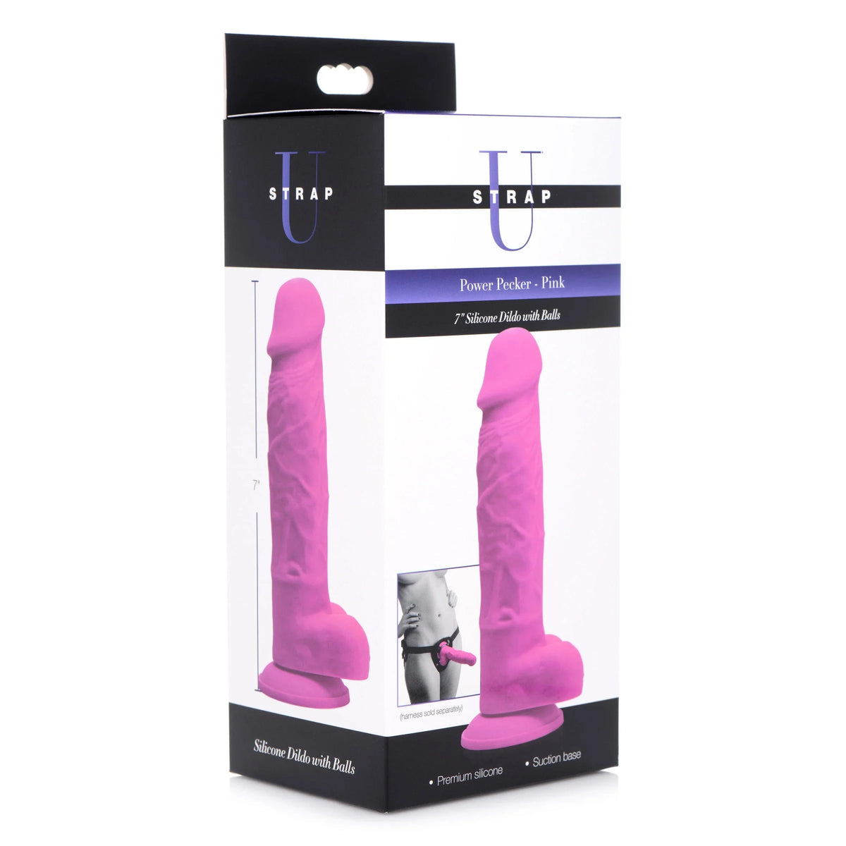 Strap U Power Pecker 7 Inch Silicone Dildo