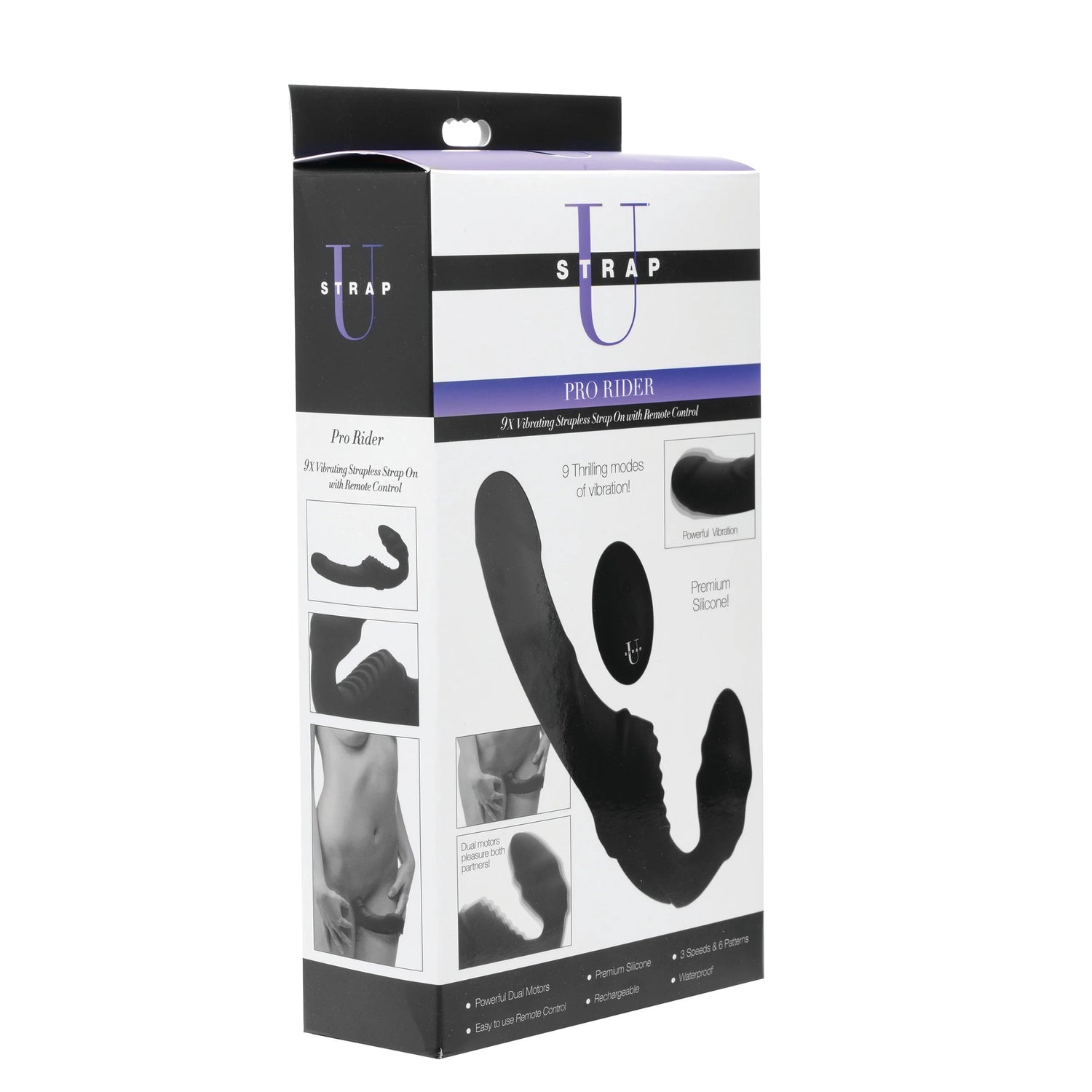 Strap U Pro Rider 9X Vibrating Strapless Strap-On