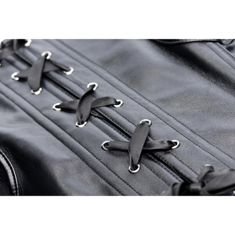 Strict Lace-up Corset And Thong