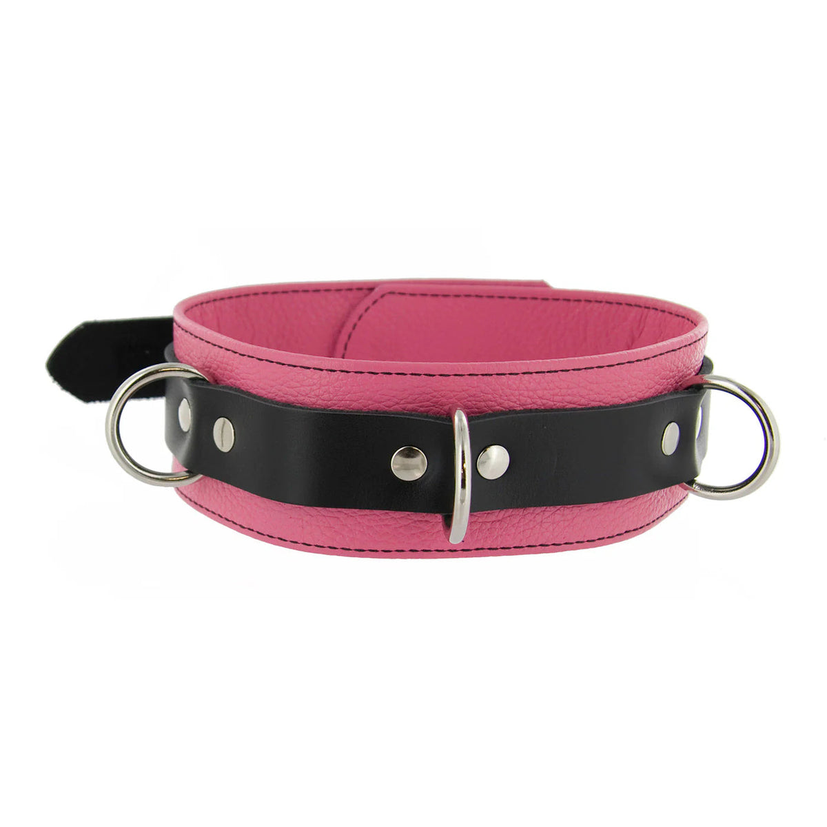 Strict Leather Deluxe Black and Purple Locking Collar