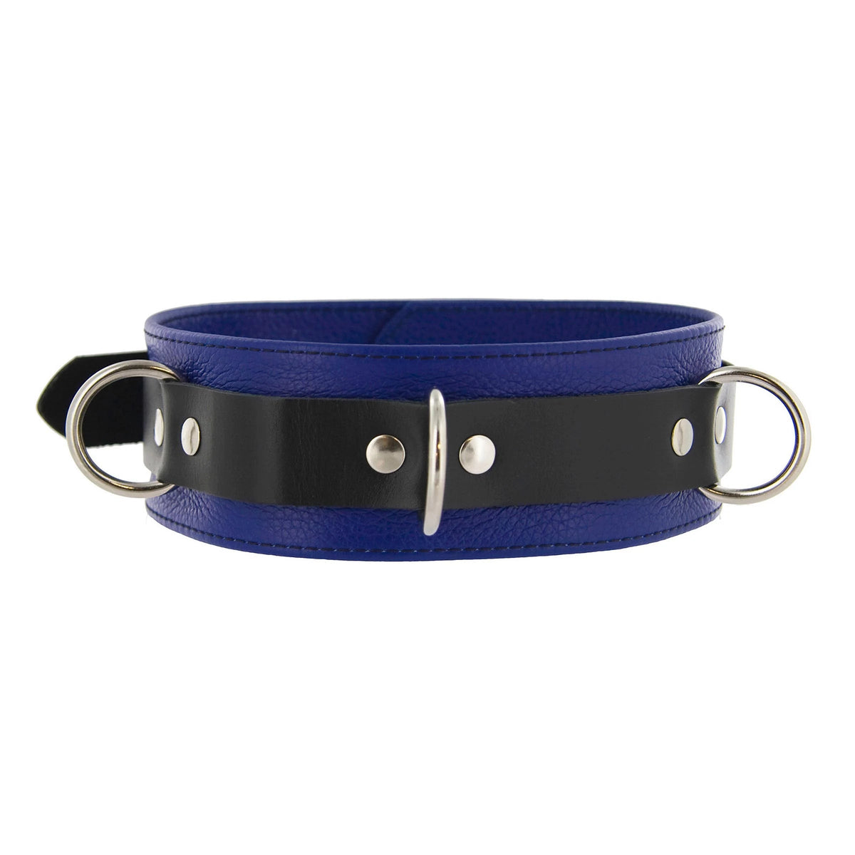 Strict Leather Deluxe Black and Purple Locking Collar