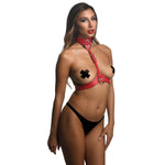 Strict Red Female Chest Harness