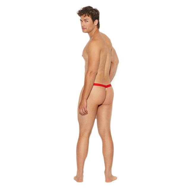 Striped Mesh G-String Pouch