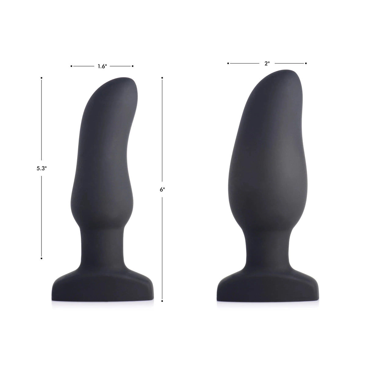 Swell 10X Inflatable & Vibrating Curved Silicone Anal Plug