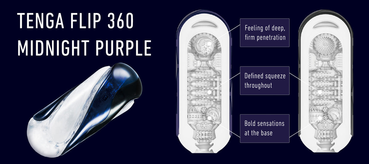 TENGA FLIP 360 Male Masturbator in Midnight Purple