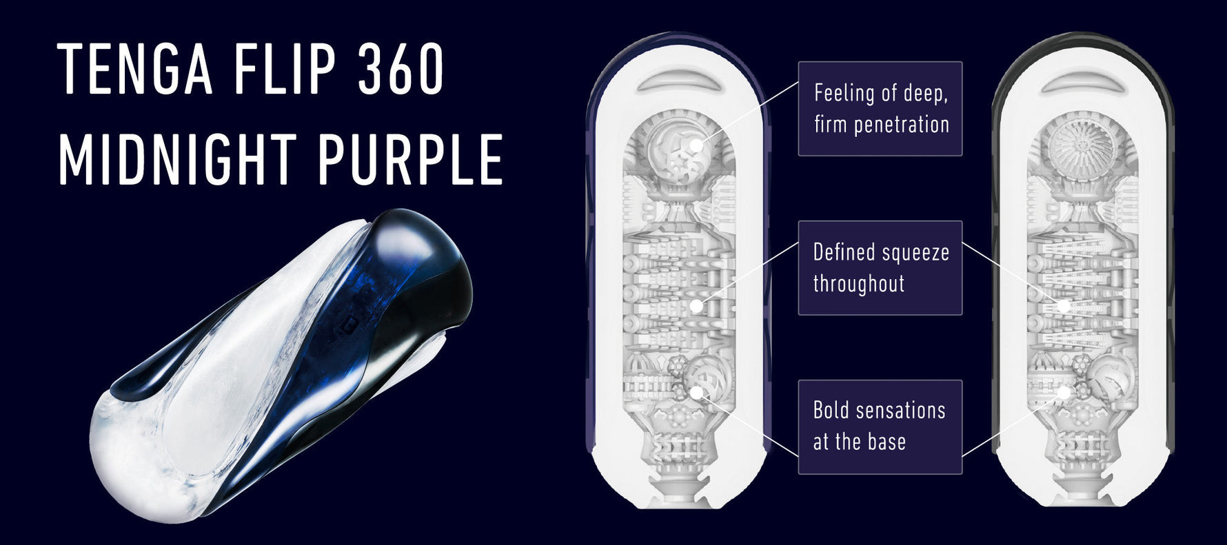 TENGA FLIP 360 Male Masturbator in Midnight Purple