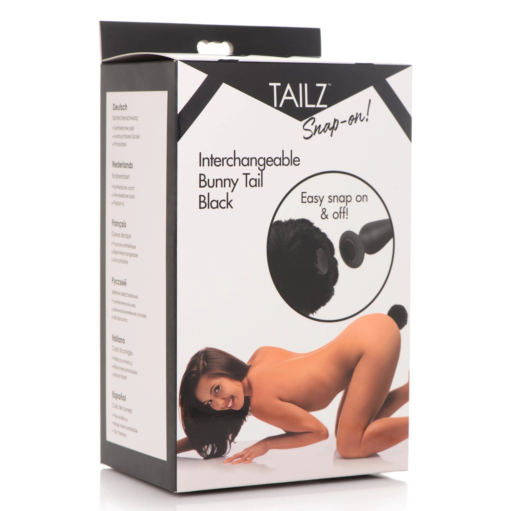 Tailz Snap On Interchangeable Bunny Tail - Black