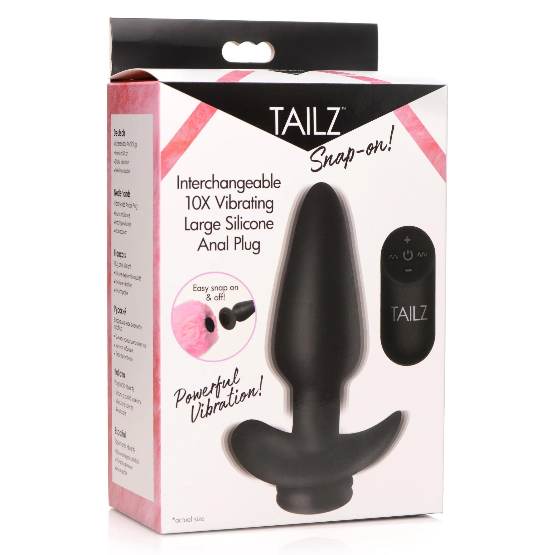 Tailz Snap On Interchangeable Vibrating Silicone Anal Plug