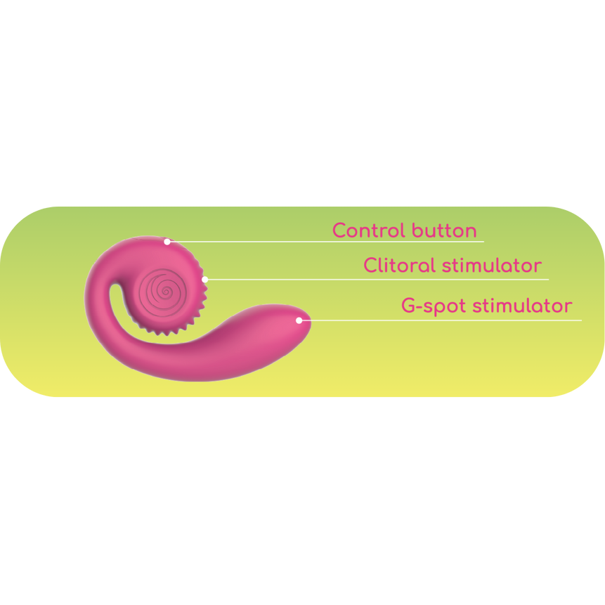 SVibe Snail Gizi Lite Dual Vibrator in Sweet Dragonfruit