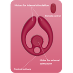 SVibe Snail GIZI Duo Couples Stimulator in Burgundy