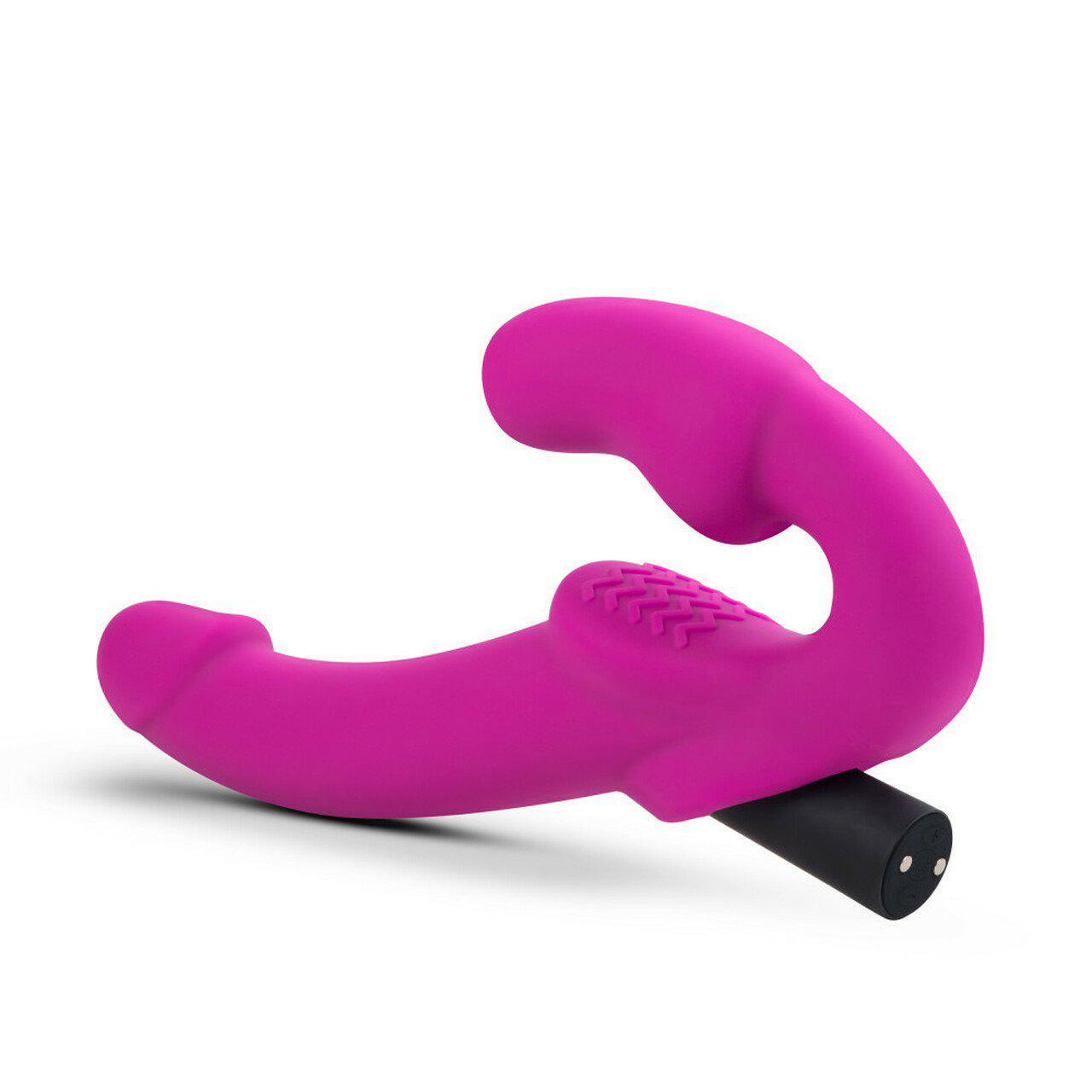 Temptasia Estella Vibrating Pink Strapless Strap-On Dildo