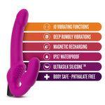 Temptasia Estella Vibrating Pink Strapless Strap-On Dildo