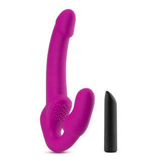 Temptasia Estella Vibrating Pink Strapless Strap-On Dildo