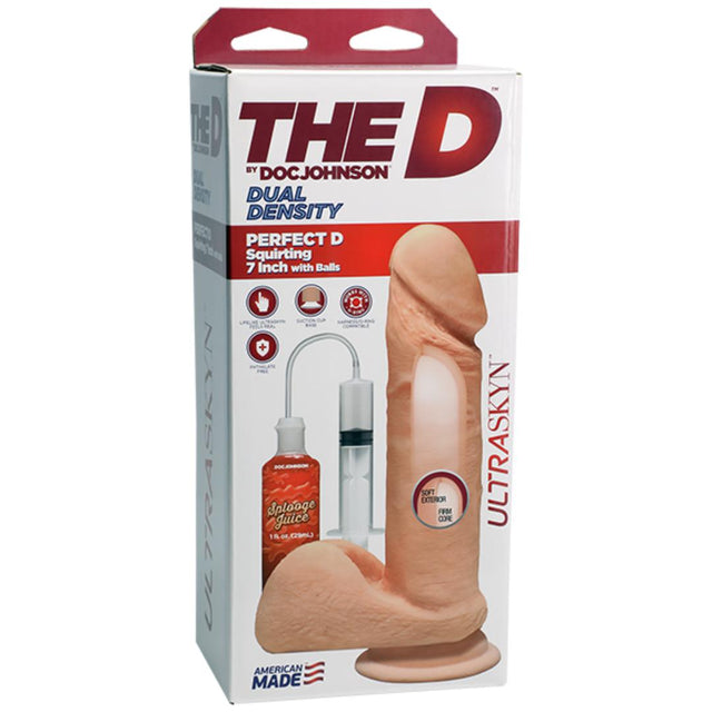 The D 7 Inch Dual Density Squirting Dildo