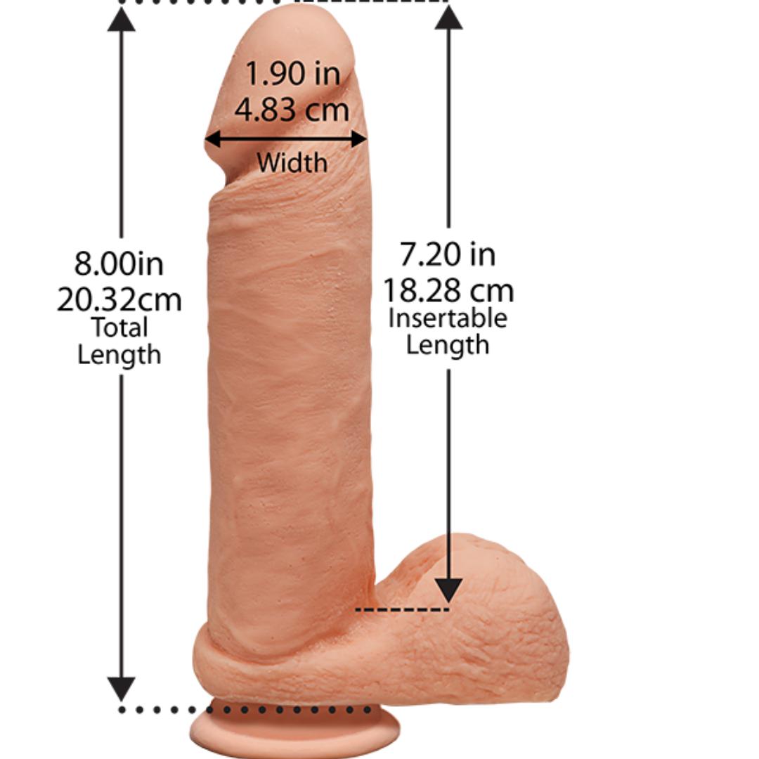 The D Dual Density Perfect D 8 Inch Dildo