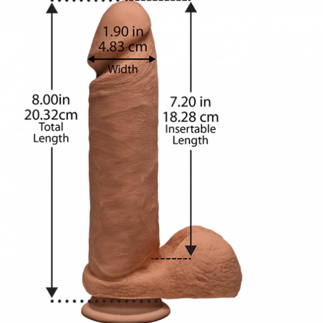 The D Dual Density Perfect D 8 Inch Dildo