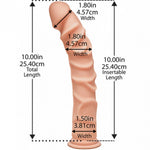 The D Ragin' D 10 Inch Ultraskyn Dual Density Cock