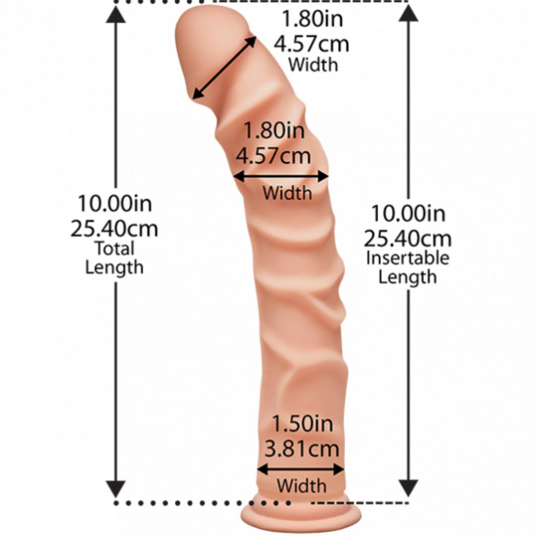 The D Ragin' D 10 Inch Ultraskyn Dual Density Cock