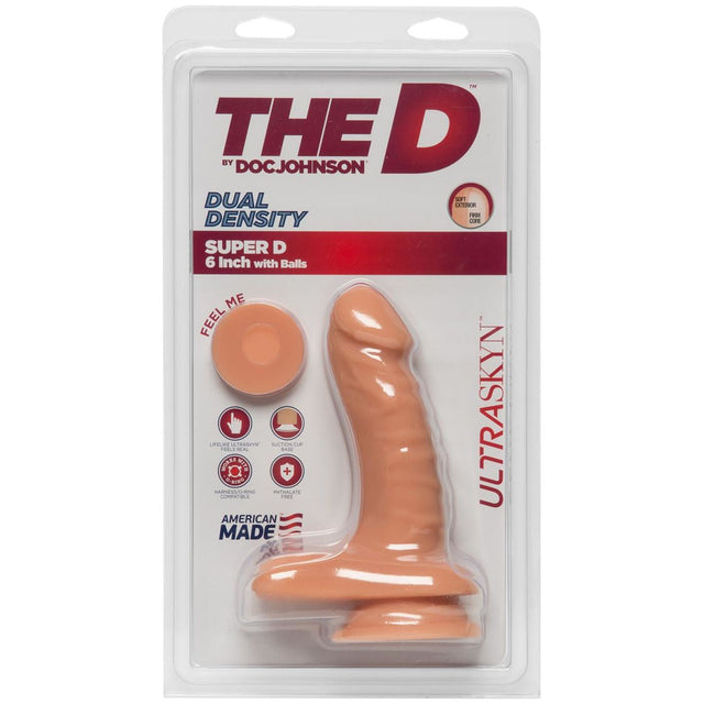 The D Super D ULTRASKYN Dual Density 6 Inch Dildo