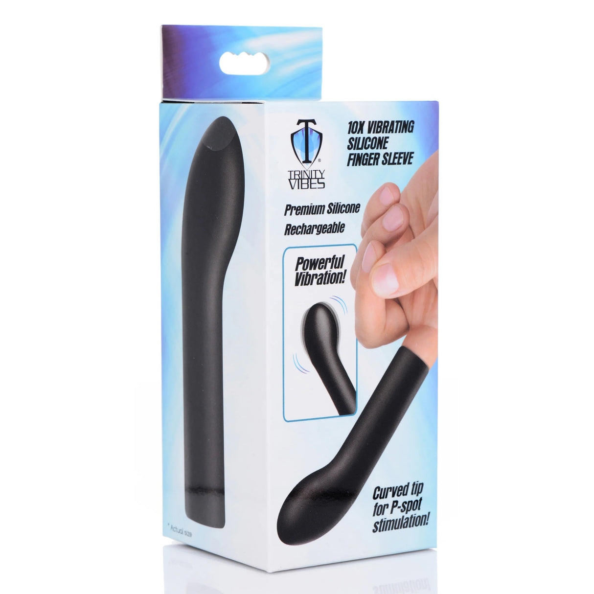 Trinity For Man 10x Vibrating Silicone Finger Sleeve