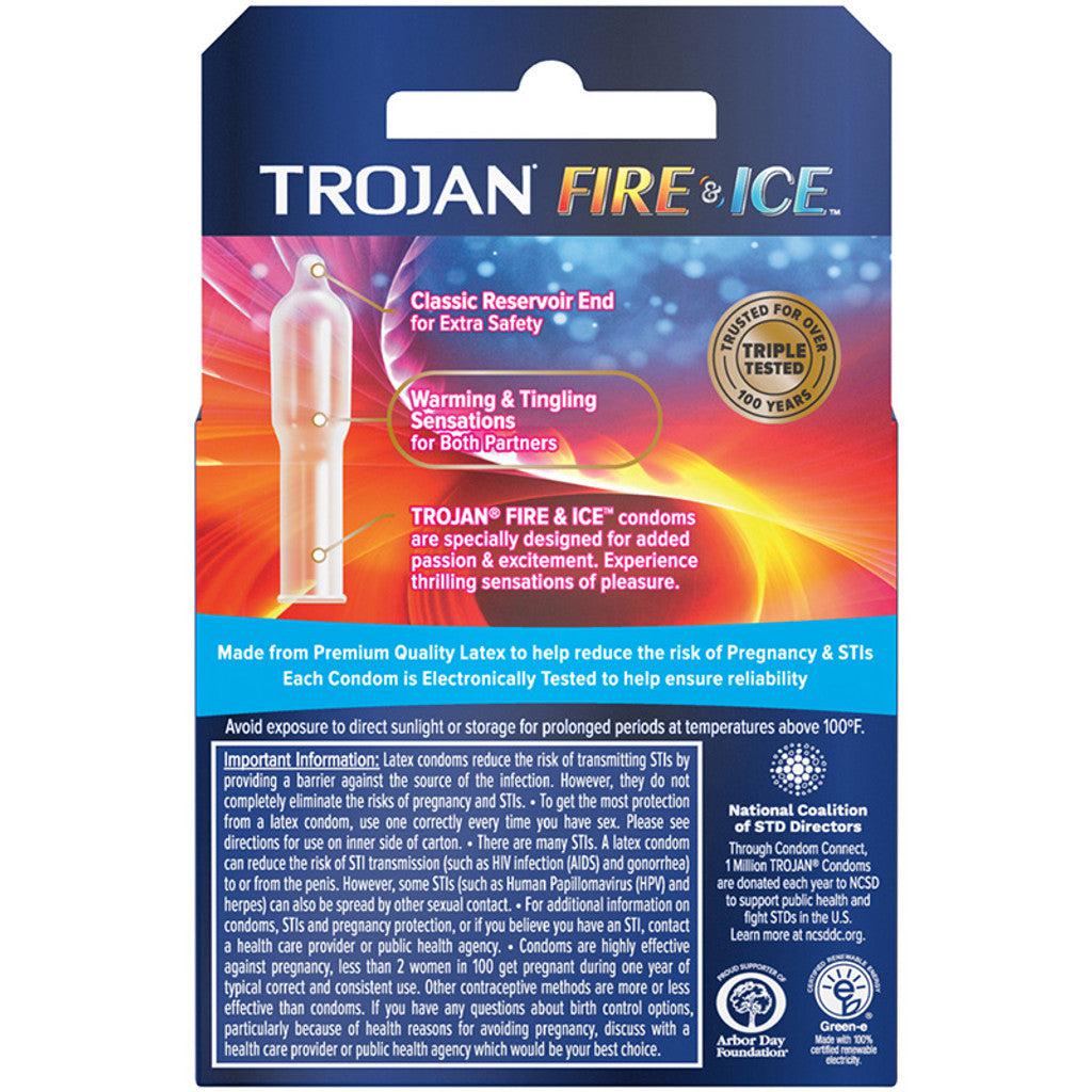 Trojan Fire & Ice Condoms - Box Of 3