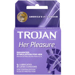 Trojan Her Pleasure Condoms - Box Of 3