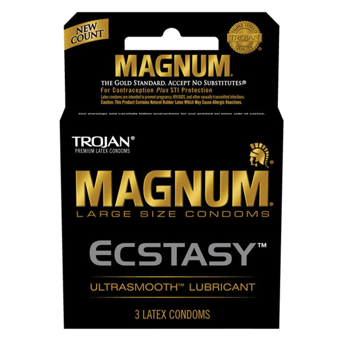 Trojan Magnum Ecstasy Large Size Condoms - Box Of 3