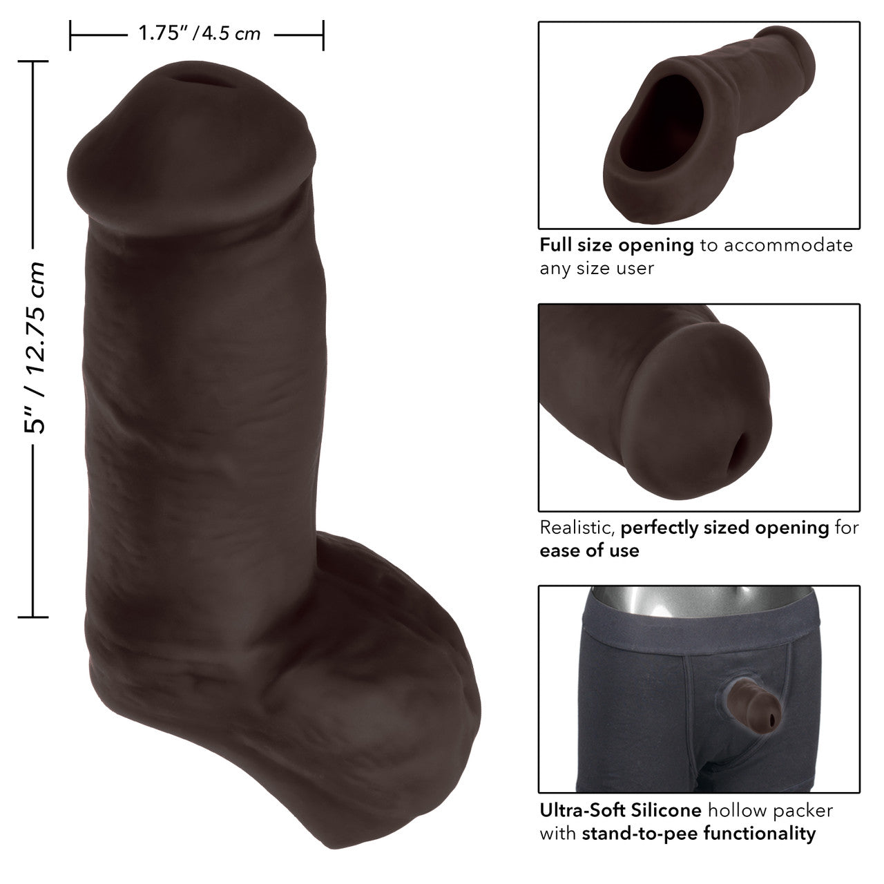 Ultra-Soft STP Hollow 5 Inch Packer Dildo