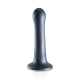 Ultra Soft Silicone 7 Inch Curvy G-Spot Dildo - Gunmetal