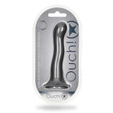 Ultra Soft Silicone 7 Inch Curvy G-Spot Dildo - Gunmetal