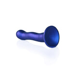 Ultra Soft Silicone 7 Inch Curvy G-Spot Dildo Metallic - Blue