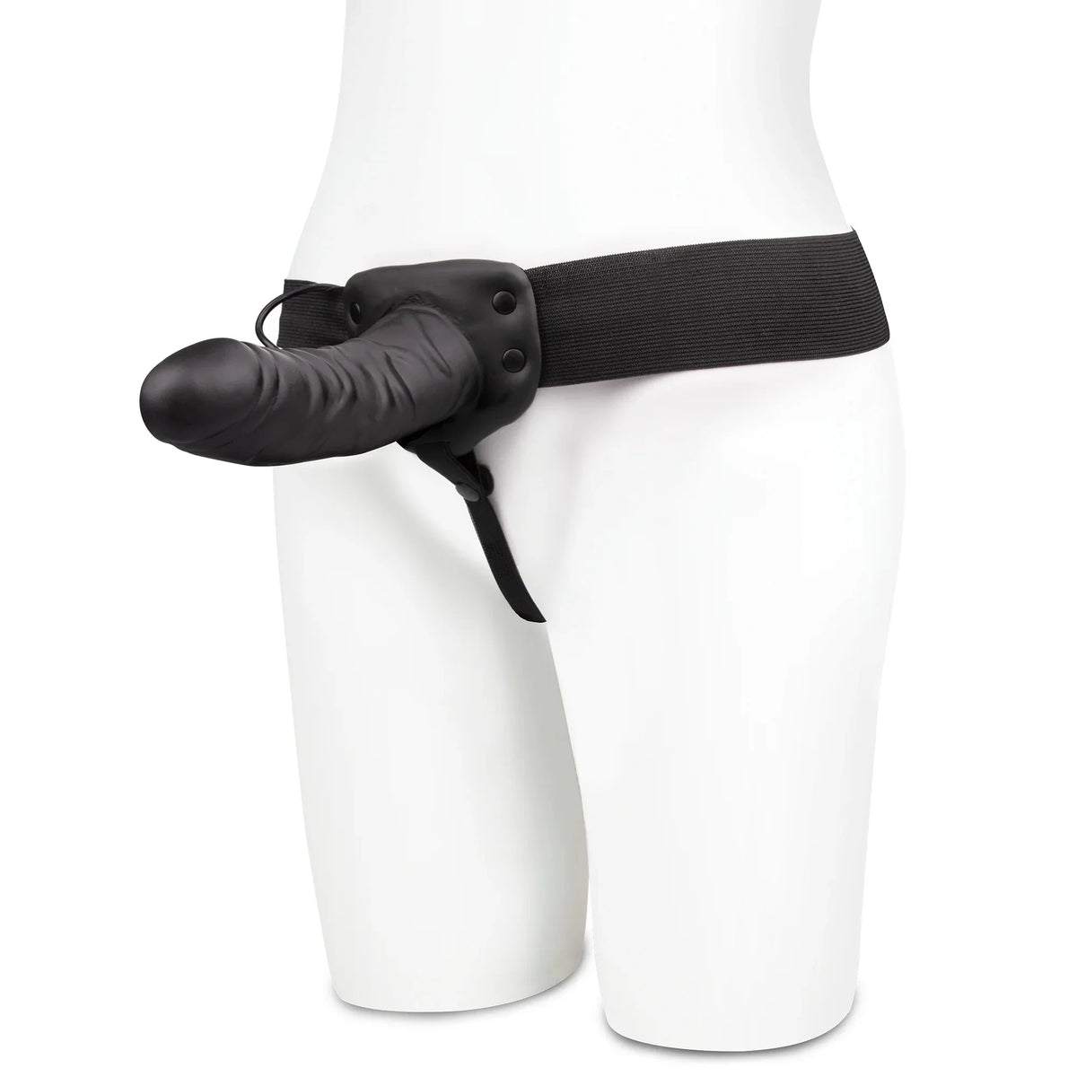 Unisex Vibrating Hollow Strap-On Dildo