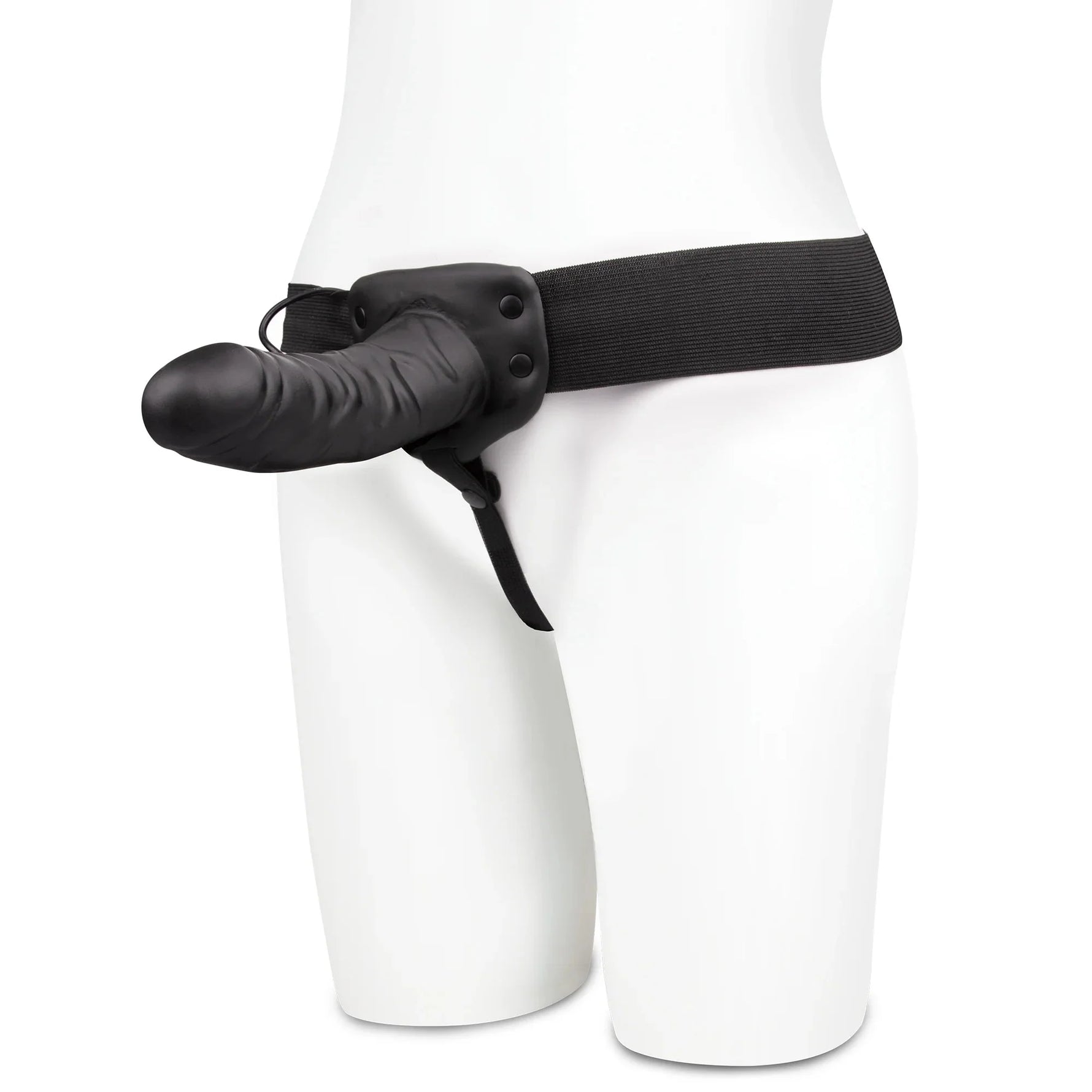 Unisex Vibrating Hollow Strap-On Dildo