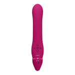 VIVE AI Rechargeable Dual Vibrating & Air Wave Tickler Silicone Strapless Strapon