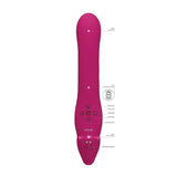 VIVE AI Rechargeable Dual Vibrating & Air Wave Tickler Silicone Strapless Strapon