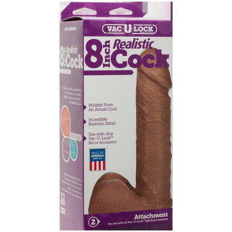 Vac-U-Lock 8 inch Strap On Dildo