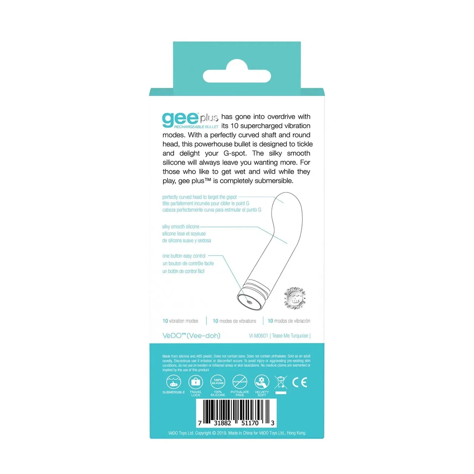 VeDO Gee Plus Silicone G Spot Vibrator